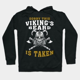 Sorry This Vikings Beard Is Taken - November Bearded Viking Hoodie